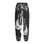 Victory King Of Boxing Print Fleece Lined Knit Pants
