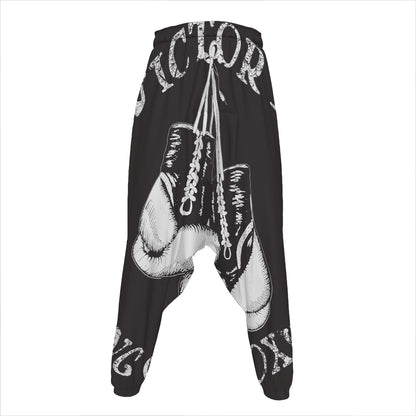 Victory King Of Boxing Print Hammer Pants