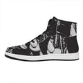 Victory King Of Boxing Print High Top Leather Sneakers