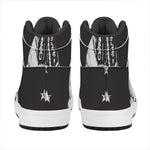 Victory King Of Boxing Print High Top Leather Sneakers