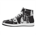 Victory King Of Boxing Print High Top Leather Sneakers