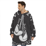 Victory King Of Boxing Print Hoodie Blanket