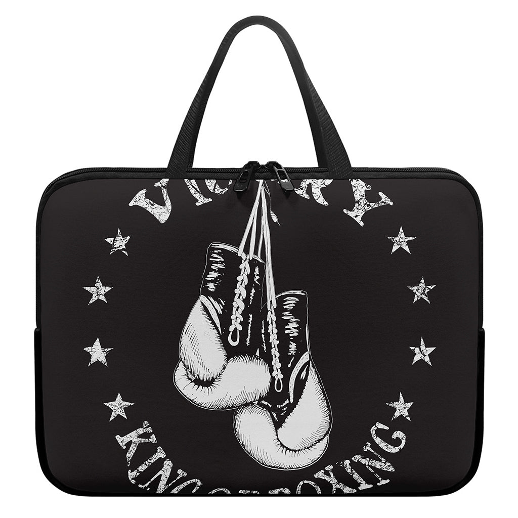 Victory King Of Boxing Print Laptop Sleeve With Handle