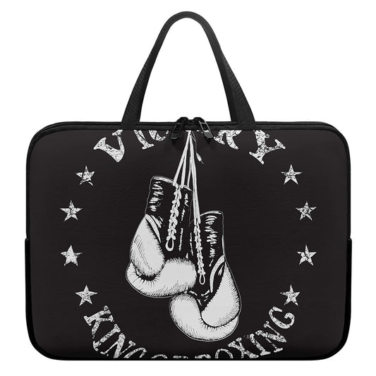 Victory King Of Boxing Print Laptop Sleeve With Handle