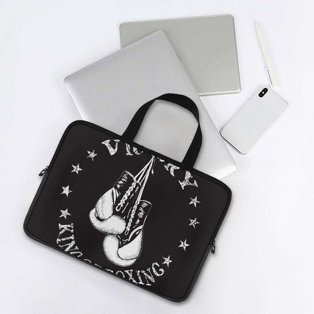 Victory King Of Boxing Print Laptop Sleeve With Handle