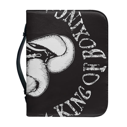 Victory King Of Boxing Print Leather Bible Cover