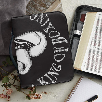 Victory King Of Boxing Print Leather Bible Cover