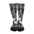 Victory King Of Boxing Print Long Socks