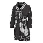 Victory King Of Boxing Print Men's Bathrobe