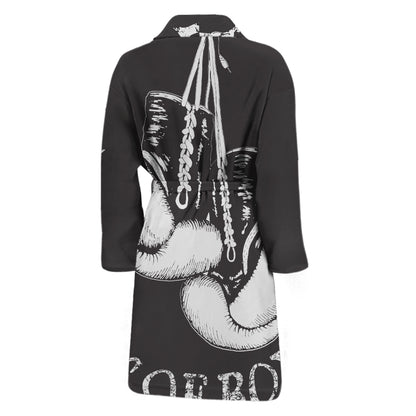 Victory King Of Boxing Print Men's Bathrobe