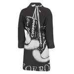 Victory King Of Boxing Print Men's Bathrobe