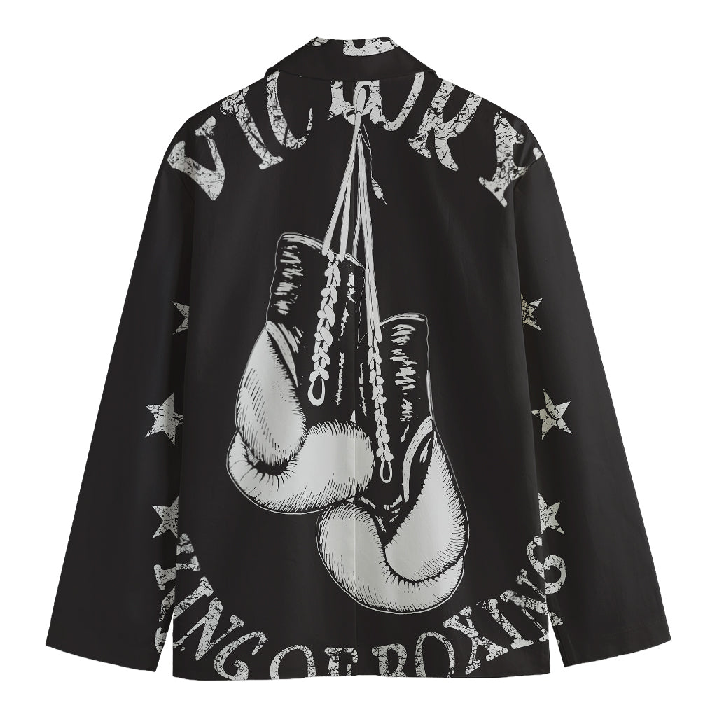 Victory King Of Boxing Print Men's Blazer