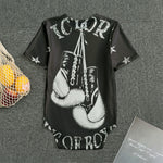 Victory King Of Boxing Print Men's Bodysuit