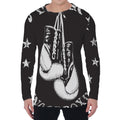 Victory King Of Boxing Print Men's Long Sleeve T-Shirt