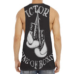 Victory King Of Boxing Print Men's Muscle Tank Top