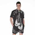 Victory King Of Boxing Print Men's Romper