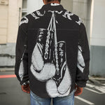Victory King Of Boxing Print Men's Shirt Jacket