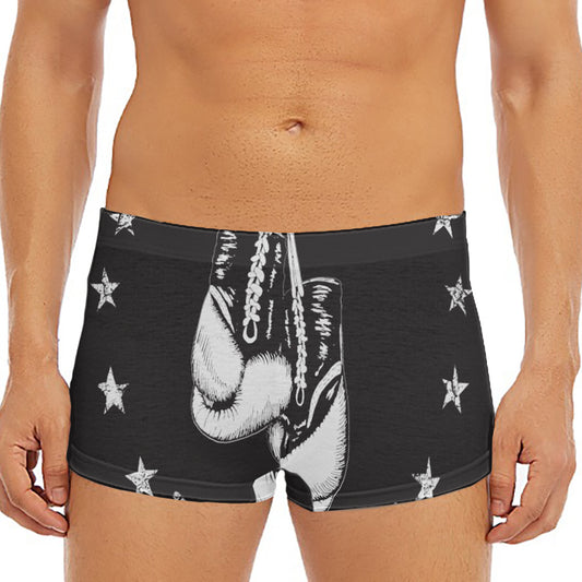 Victory King Of Boxing Print Men's Short Boxer Briefs