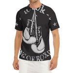 Victory King Of Boxing Print Men's Short Sleeve Rash Guard