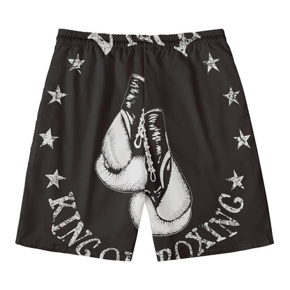 Victory King Of Boxing Print Men's Swim Trunks