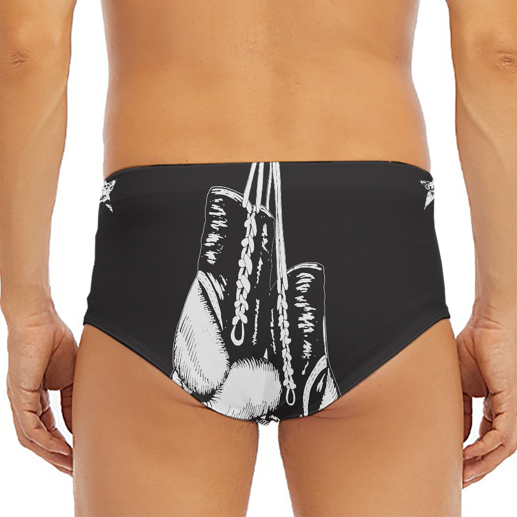 Victory King Of Boxing Print Men's Triangle Swim Briefs