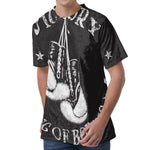 Victory King Of Boxing Print Men's Velvet T-Shirt