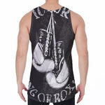 Victory King Of Boxing Print Men's Velvet Tank Top