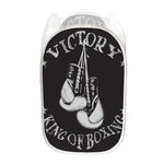 Victory King Of Boxing Print Mesh Laundry Hamper
