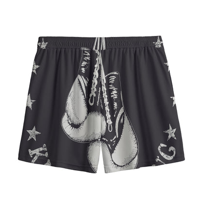 Victory King Of Boxing Print Mesh Shorts