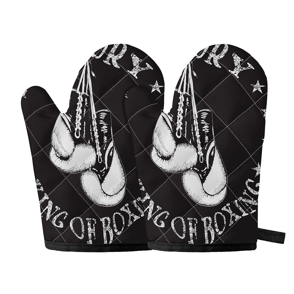 Victory King Of Boxing Print Oven Mitts