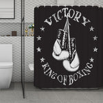 Victory King Of Boxing Print Polyester Shower Curtain