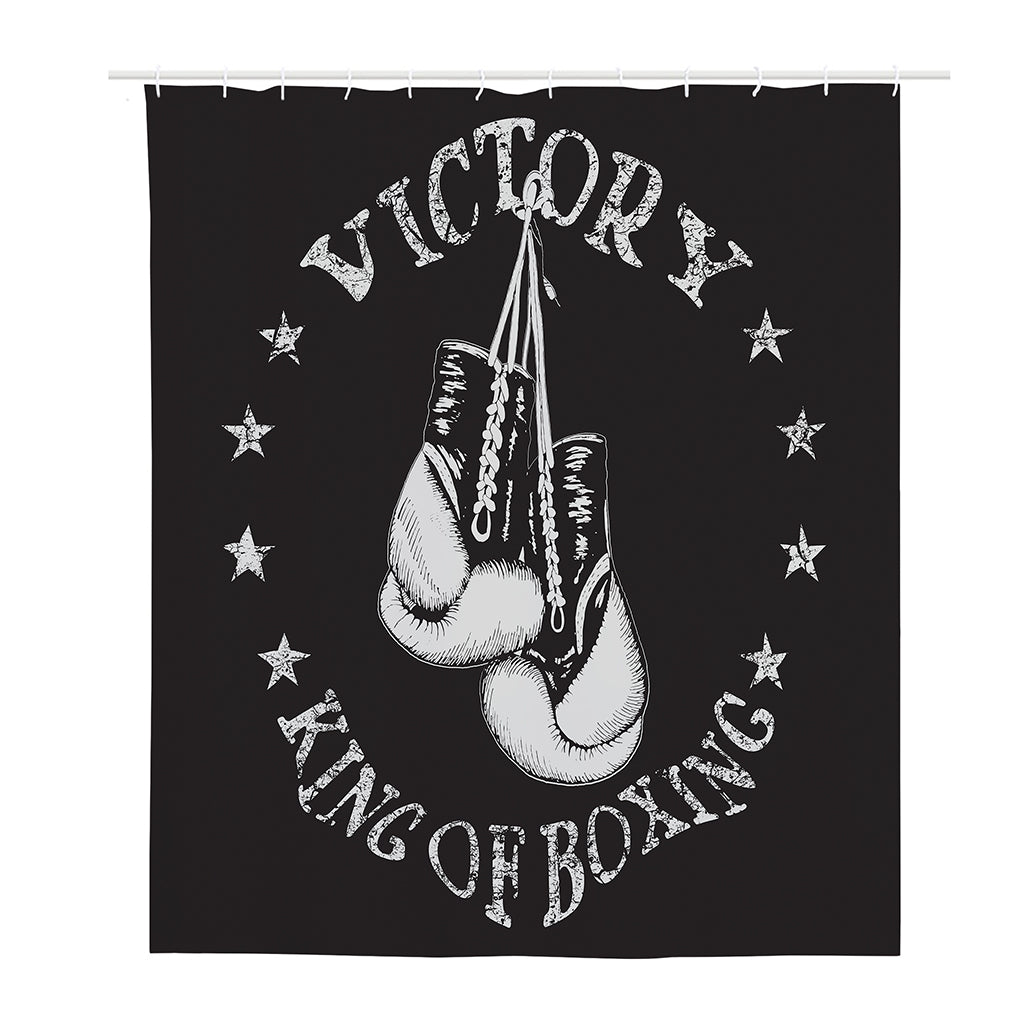 Victory King Of Boxing Print Polyester Shower Curtain