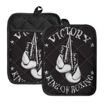 Victory King Of Boxing Print Pot Holders With Pocket