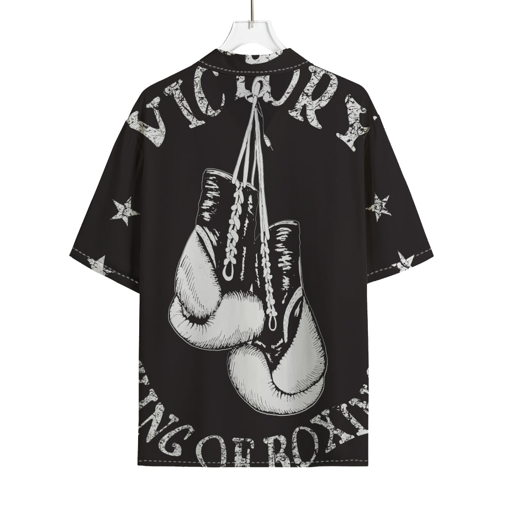 Victory King Of Boxing Print Rayon Hawaiian Shirt