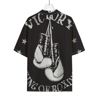 Victory King Of Boxing Print Rayon Hawaiian Shirt