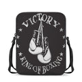 Victory King Of Boxing Print Rectangular Crossbody Bag