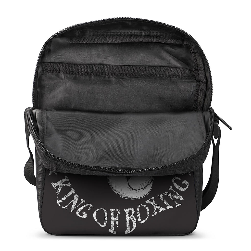 Victory King Of Boxing Print Rectangular Crossbody Bag