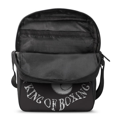 Victory King Of Boxing Print Rectangular Crossbody Bag