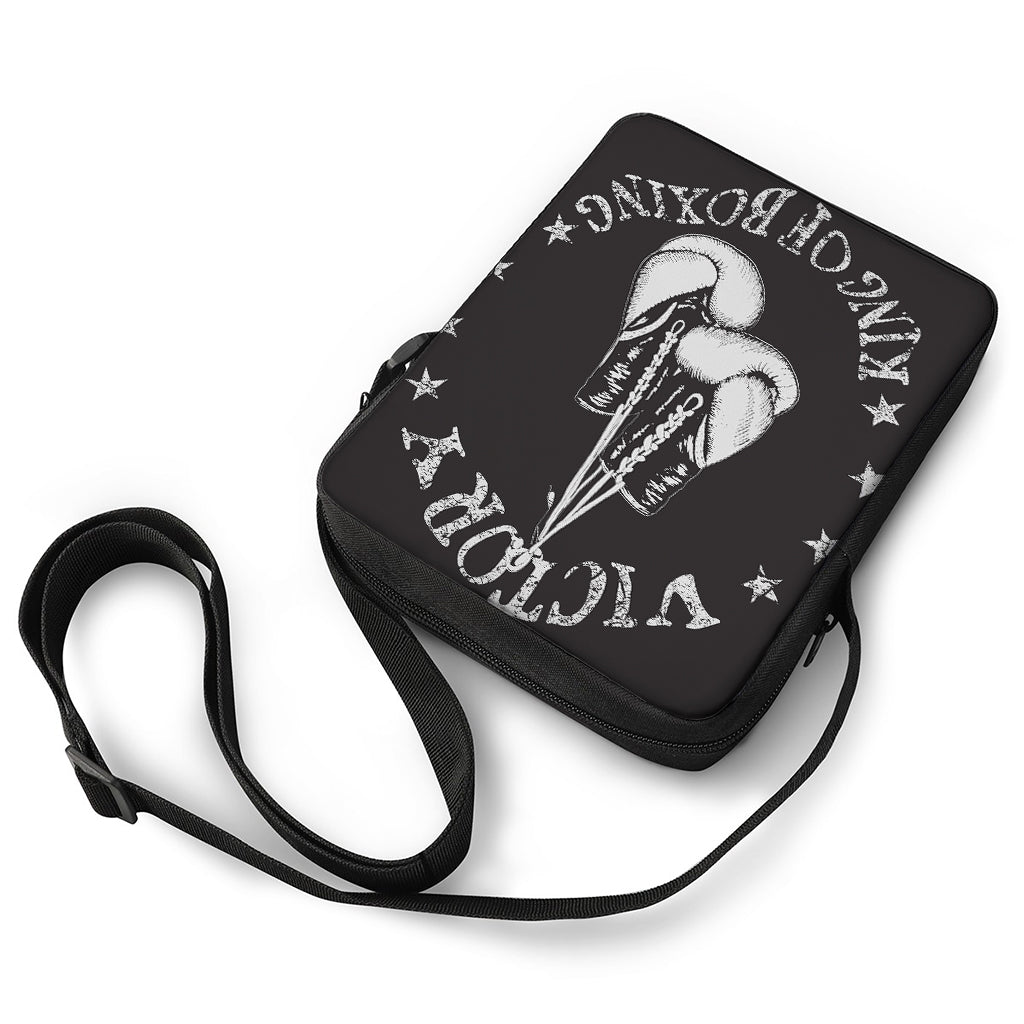 Victory King Of Boxing Print Rectangular Crossbody Bag