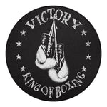 Victory King Of Boxing Print Round Blanket