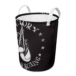 Victory King Of Boxing Print Round Laundry Basket
