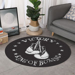 Victory King Of Boxing Print Round Rug