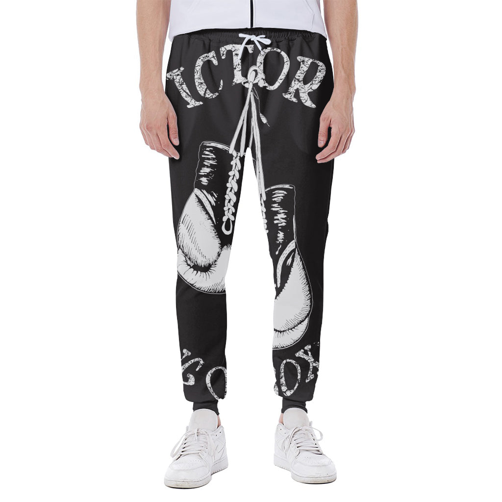 Victory King Of Boxing Print Scuba Joggers