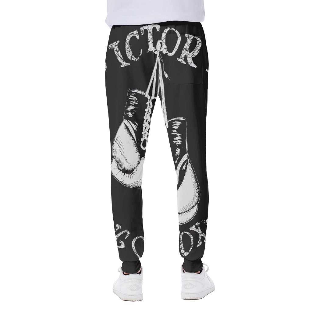 Victory King Of Boxing Print Scuba Joggers