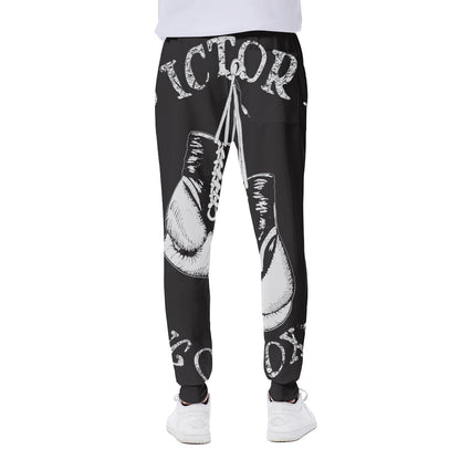 Victory King Of Boxing Print Scuba Joggers