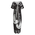 Victory King Of Boxing Print Short Sleeve Long Nightdress