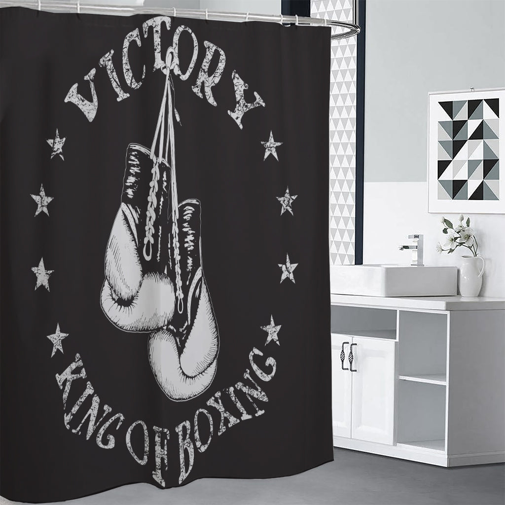 Victory King Of Boxing Print Shower Curtain
