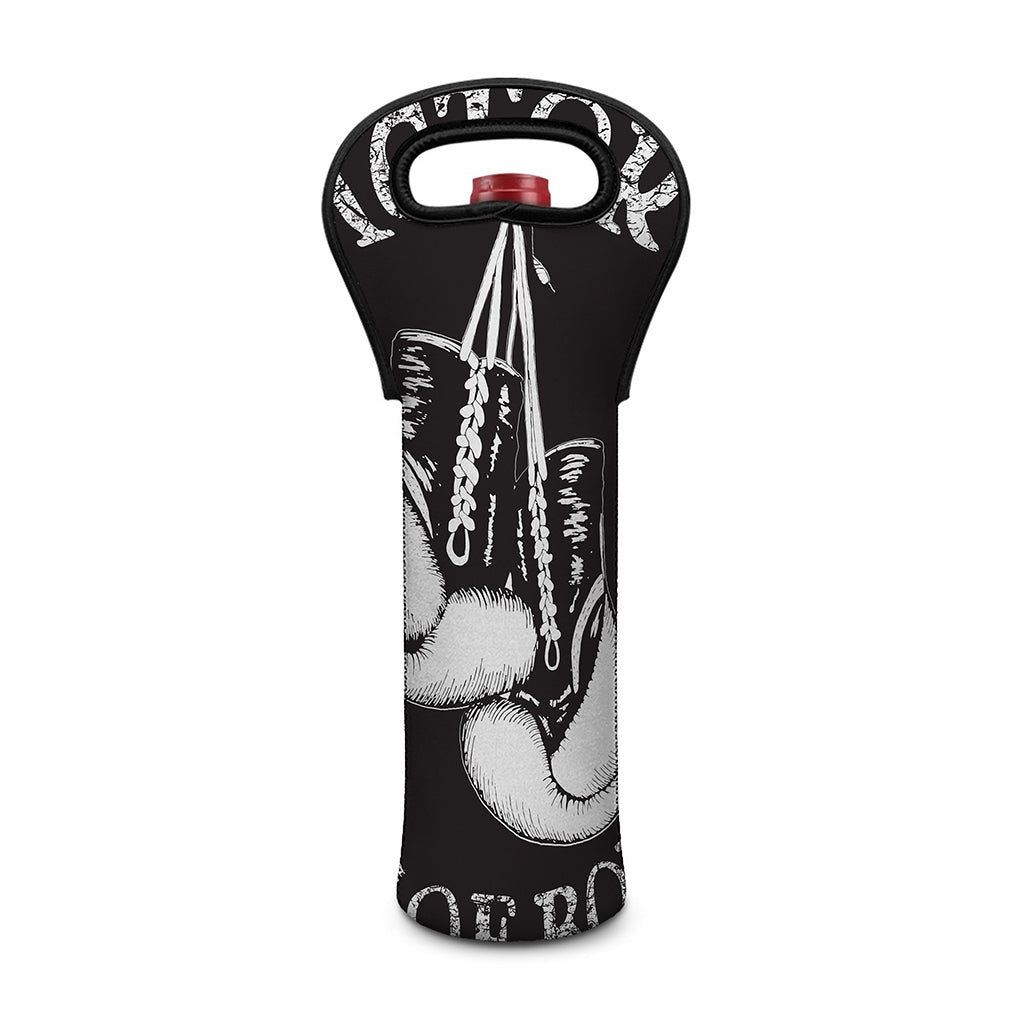 Victory King Of Boxing Print Single Neoprene Wine Tote