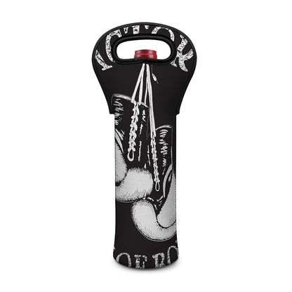 Victory King Of Boxing Print Single Neoprene Wine Tote