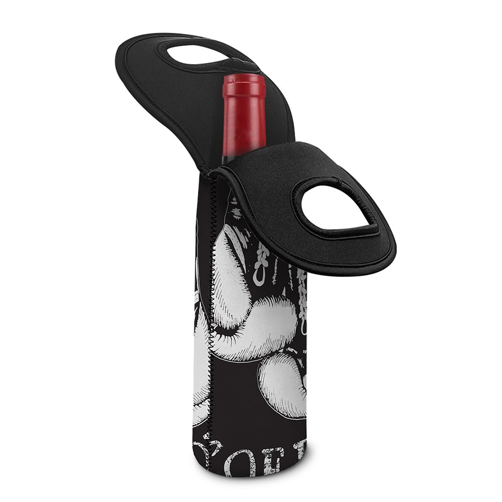 Victory King Of Boxing Print Single Neoprene Wine Tote
